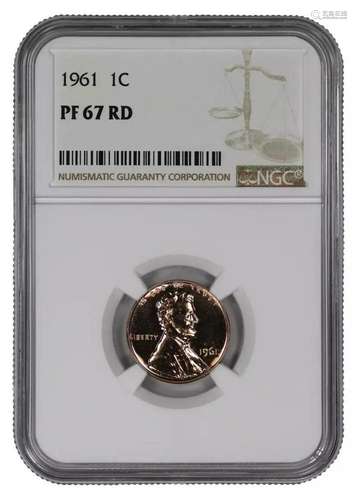 1961 PROOF LINCOLN MEMORIAL CENT PENNY 1C NGC CERTIFIED PF 6...