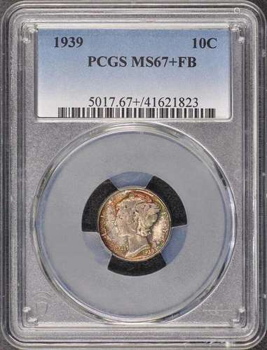 1939 10C Mercury Dime PCGS MS67+FB