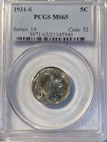 1931 S Indian Buffalo PCGS MS-65