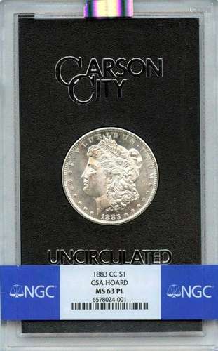 1883-CC Morgan Dollar GSA HOARD S$1 NGC MS63PL