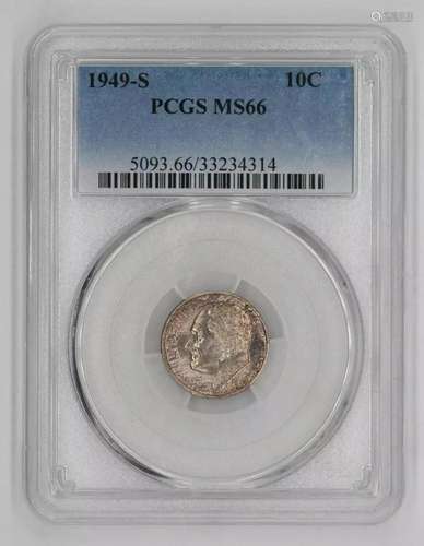 1949 S ROOSEVELT DIME 10c PCGS CERTIFIED MS 66 UNCIRCULATED ...