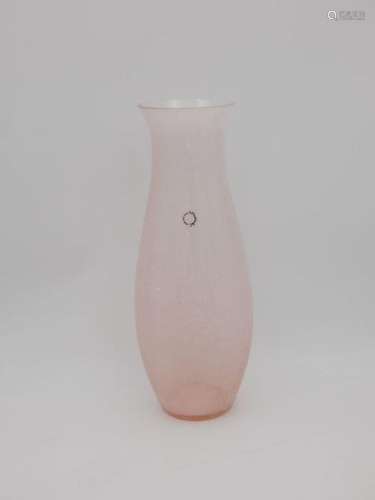 Pink excavation glass vase (36 cm) - Glass