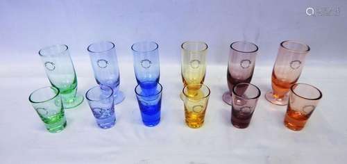 V.Nason&C. - Set of twelve glasses, Harlequin (12) - Gla...