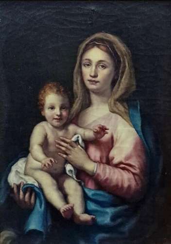Scuola italiana, XIX - Madonna con bambino