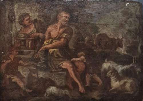Scuola italiana, XVII secolo - Filemone e Bauci?