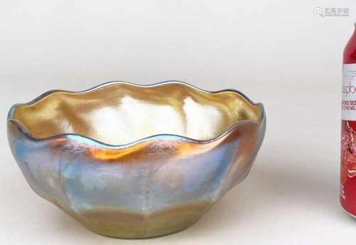 Signed Tiffany Favrile Glass Bowl