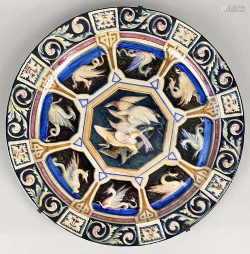 Renaissance Style Majolica Lustre Charger