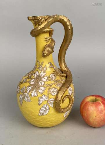 Royal Worcester Dragon Handled Vase/Ewer