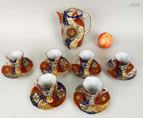 Japanese Imari Coffee Service For Six