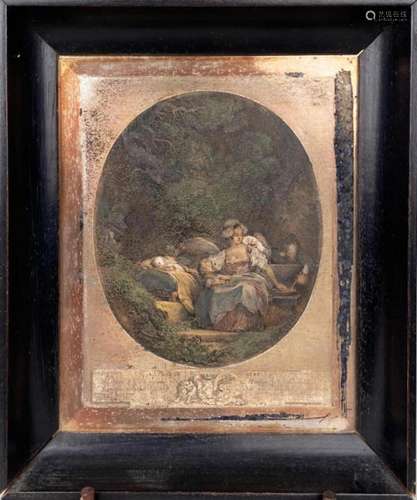 French Engraved Copper Plate, "La Bonne Mere"