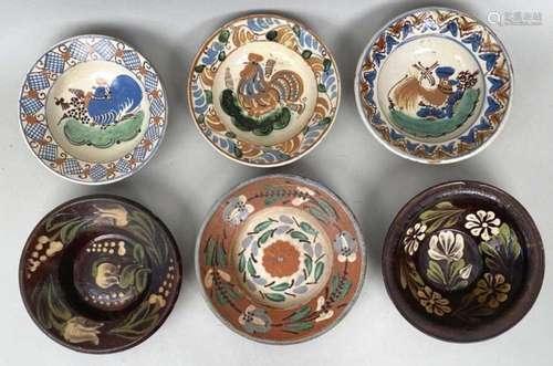 Group Six Italian Faience Bowls