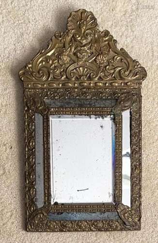 Small Louis XIV Style Repousse Mirror