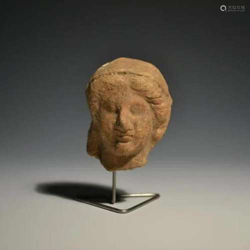 Ancient Greek Terracotta Head Of A Woman
