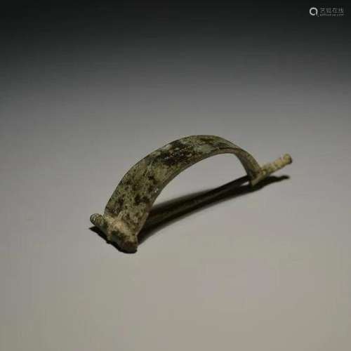 Ancient Roman Bronze Bow Fibula