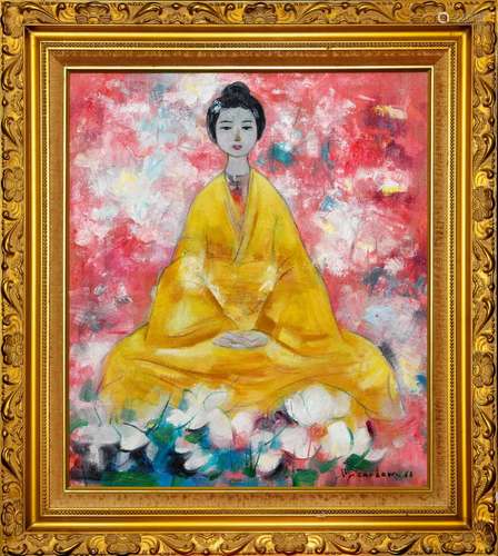 Vu Cao Dam (1908-2000), Oil Painting, In The Style Of Southe...