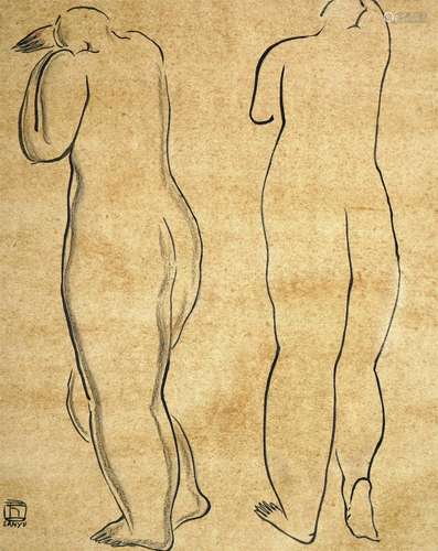 Sanyu (1895-1966), Sketch on Paper, In The Style Of European