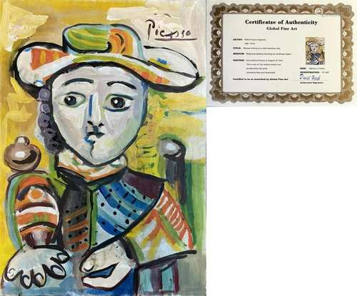 Pablo Picasso (1881-1973), Gouache Painting, In The Style Of...