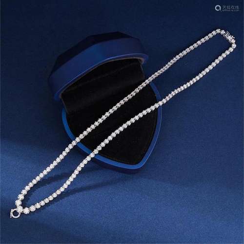 14K WHITE GOLD 4.12 CTW H DIAMOND NECKLACE