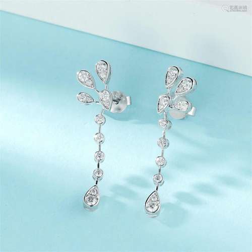 14K WHITE GOLD 0.5 CT H DIAMOND EARRINGS