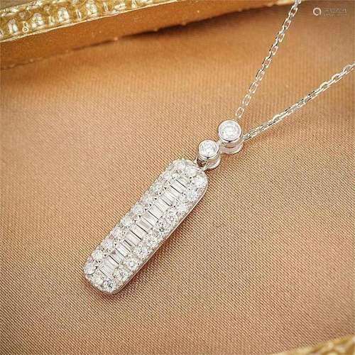 14K WHITE GOLD 0.27 CTW H DIAMOND NECKLACE