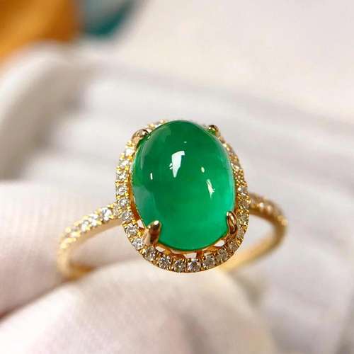 14K Yellow Gold 1.98 CTW Emerald & Diamond Ring