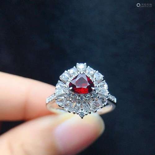 14K White Gold 1.61 CTW Ruby & Diamond Ring