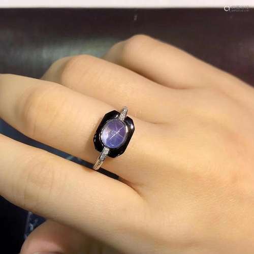 14K White Gold 2.69 CTW Sapphire & Diamond Ring