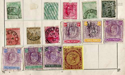A collection of world stamps in three albums and loose.