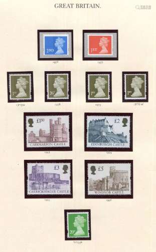 A Great Britain stamp collection in four Windsor albums from...