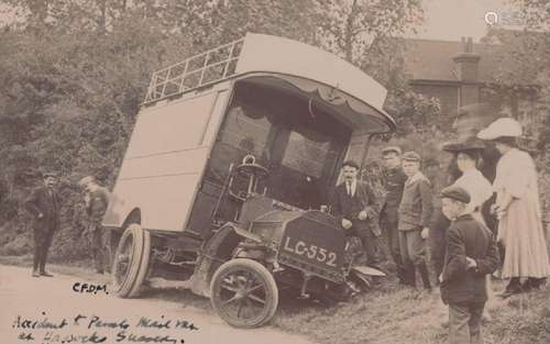 A group of 6 photographic postcards relating to a Royal Mail...