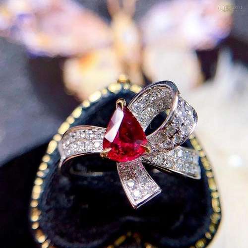 14K White Gold 1.61 CTW Ruby & Diamond Ring