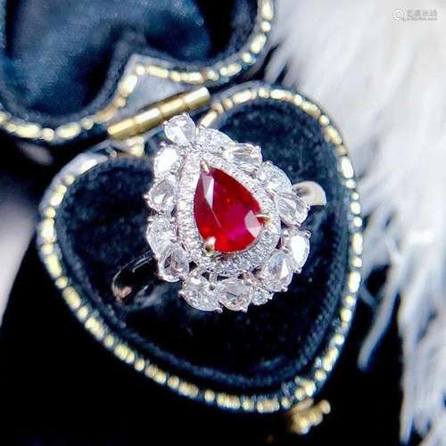 14K White Gold 1.69 CTW Ruby & Diamond Ring