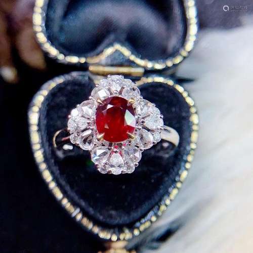 14K White Gold 1.76 CTW Ruby & Diamond Ring