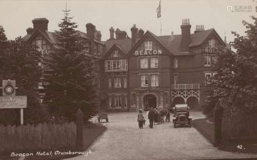 An album containing approximately 69 postcards of Crowboroug...