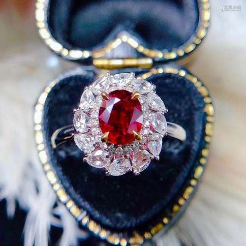 14K White Gold 1.72 CTW Ruby & Diamond Ring