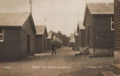 A collection of 47 postcards of military camps and camp life...
