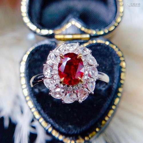 14K White Gold 1.72 CTW Ruby & Diamond Ring