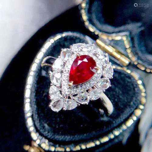 14K White Gold 1.69 CTW Ruby & Diamond Ring