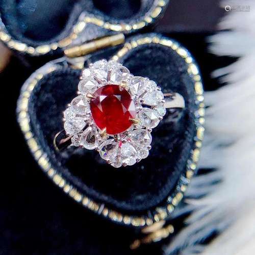 14K White Gold 1.76 CTW Ruby & Diamond Ring