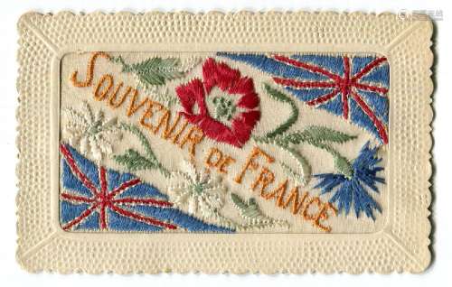 A collection of 14 First World War period woven silk greetin...
