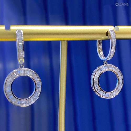 14K White Gold 1.3 CT H Diamond Earrings