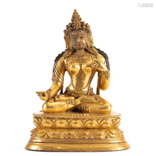 A TIBETAN BRONZE-GILT FIGURE OF SITAPATRA