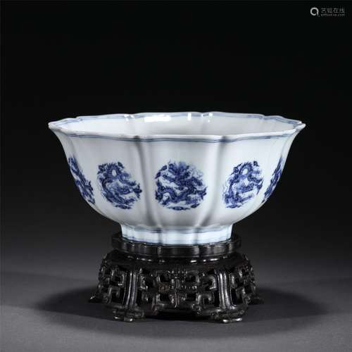 A BLUE AND WHITE PORCELAIN BOWL,XUANDE