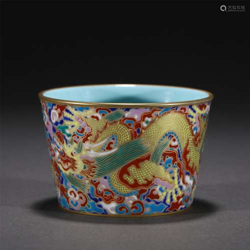 AN ENAMEL FLOWER PORCELAIN BOWL,QIANLONG