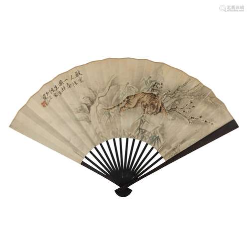 A CHINESE PAINTING FAN