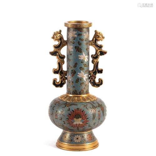 A CCLOISONNE ENAMEL VASE