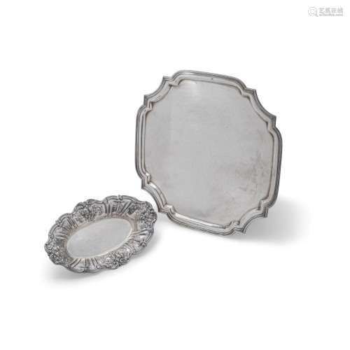 AN AMERICAN STERLING SILVER TRAY by Fischer Silversmiths Inc...