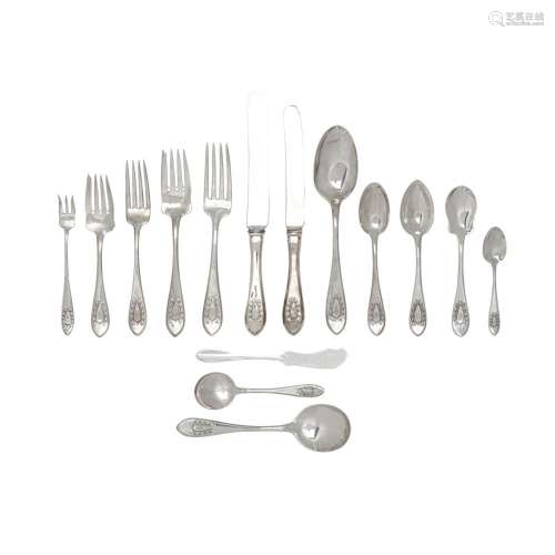 AN AMERICAN STERLING SILVER FLATWARE SERVICE by Internationa...