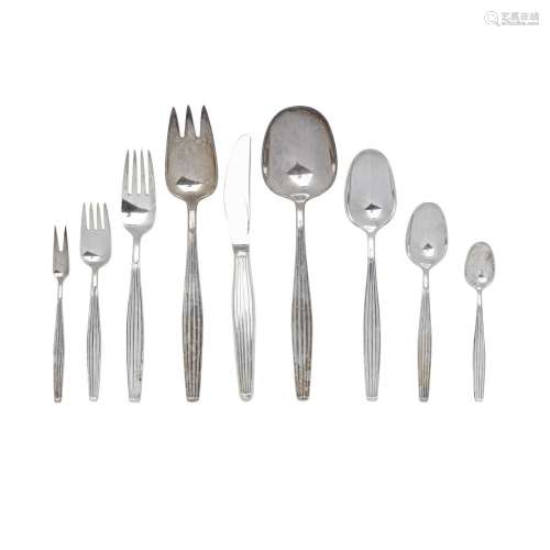 A NORWEGIAN 830 STANDARD SILVER PARTIAL FLATWARE SERVICE by ...