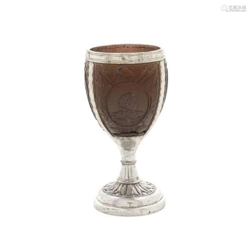 A RUSSIAN COCONUT AND 875 STANDARD SILVER CUP St. Petersburg...
